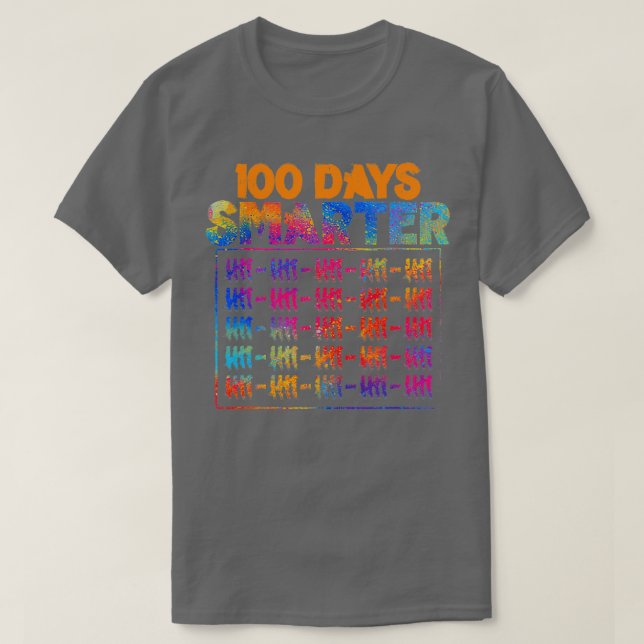 Camiseta 100 Dias Mais Inteligentes Feliz 100º Dia de Estud (Frente do Design)