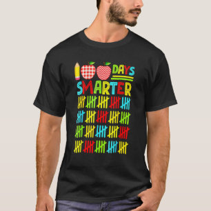 Camiseta 100 Dias Mais Inteligentes Feliz 100º Dia de Estud