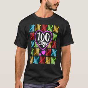 Camiseta 100 Dias Mais Inteligentes Feliz 100º Dia de Estud