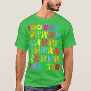 Camiseta 100 Dias Mais Inteligentes Feliz 100º Dia de Estud