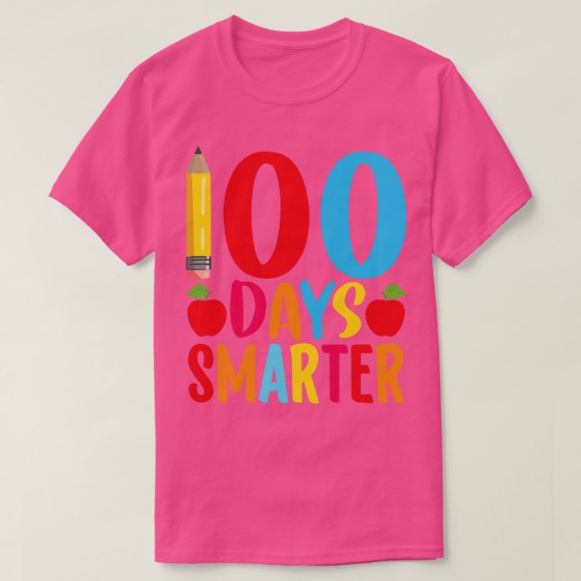 Camiseta 100 Dias Mais Inteligentes Feliz 100º Dia De Prek  (Frente do Design)
