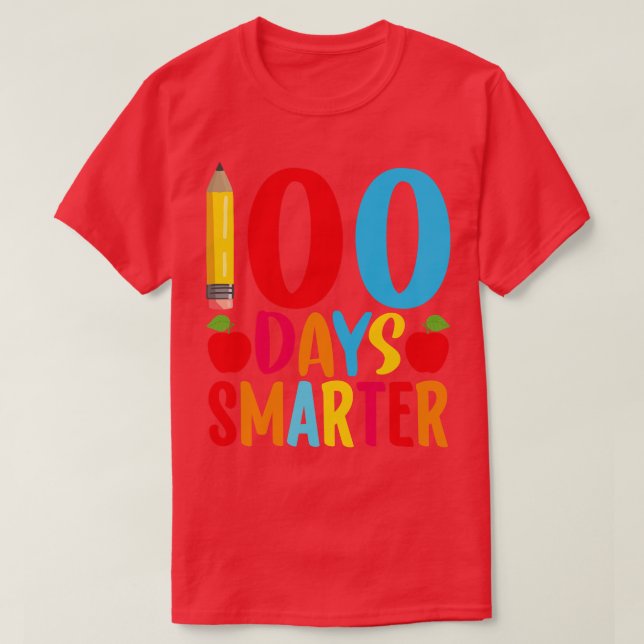 Camiseta 100 Dias Mais Inteligentes Feliz 100º Dia De Prek  (Frente do Design)
