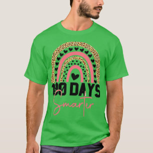 Camiseta 100 Dias Mais Inteligentes Feliz 100º Dia Do Arco-