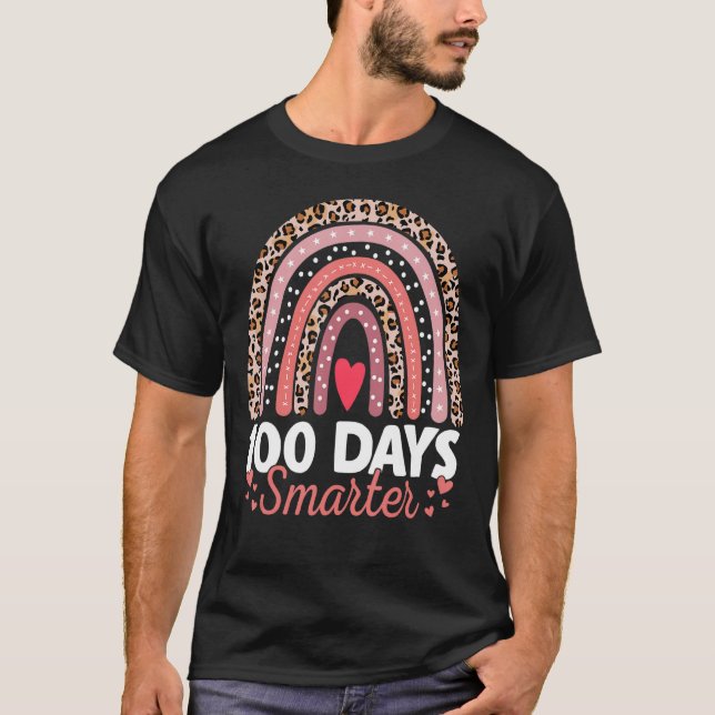 Camiseta 100 Dias Mais Inteligentes Feliz 100º Dia Do Arco- (Frente)