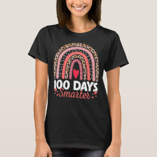 Camiseta 100 Dias Mais Inteligentes Feliz 100º Dia Do Arco-