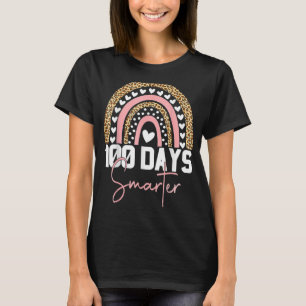 Camiseta 100 Dias Mais Inteligentes Feliz 100º Dia Do Arco-