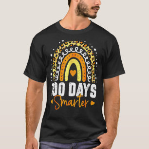 Camiseta 100 Dias Mais Inteligentes Feliz 100º Dia Do Arco-