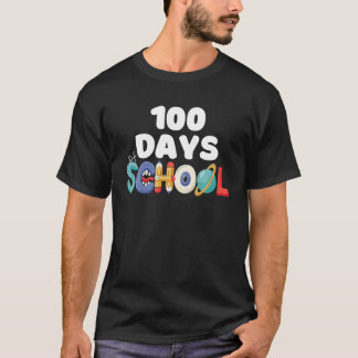Camiseta 100 Dias Mais Inteligentes Feliz 100.º Dia Da Esco