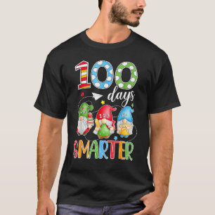 Camiseta 100 Dias Mais Inteligentes Gnomo 100º Dia De Homen