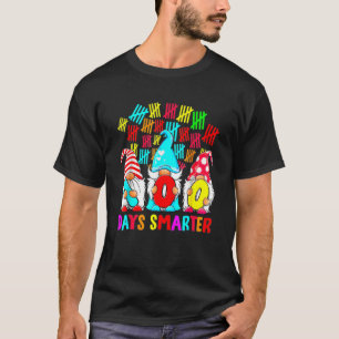 Camiseta 100 Dias Mais Inteligentes Gnomos Cachorros Felize