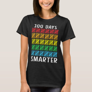 Camiseta 100 dias mais inteligentes para estudantes-profess