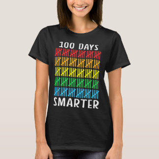 Camiseta 100 dias mais inteligentes para estudantes-profess