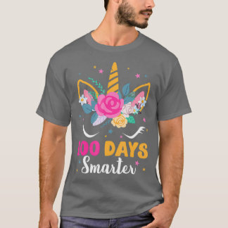 Camiseta 100 Dias Mais Inteligentes Unicórnio 100 Dias De E