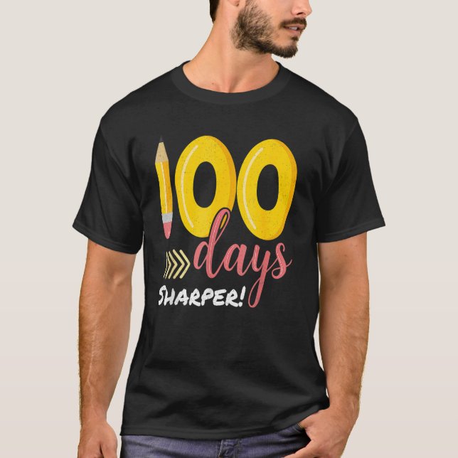 Camiseta 100 Dias Mais Nítidos 100º Dia De Professores (Frente)