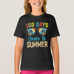Camiseta 100 Dias Mais Perto da Escola de Férias de Verão