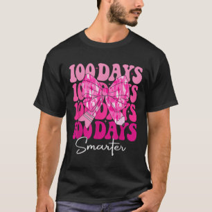 Camiseta 100 dias Meninas mais inteligentes, Arco de coquet