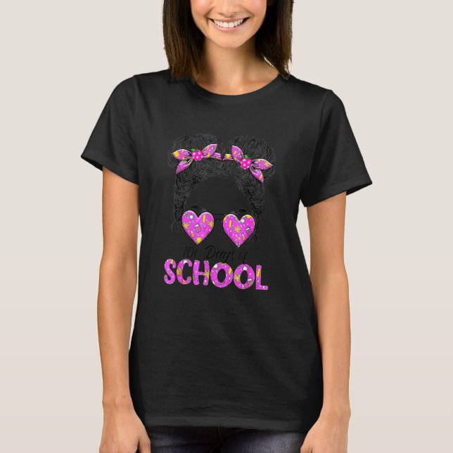 Camiseta 100 Dias Meninas Mais Inteligentes Cabelos Brancos (Frente)