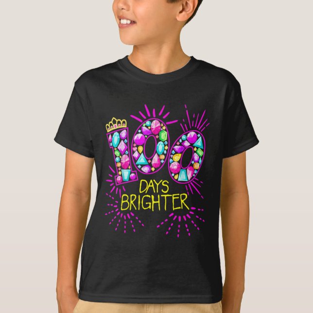 Camiseta 100 Dias Meninas Professoras Mais Brilhantes 100 D (Frente)