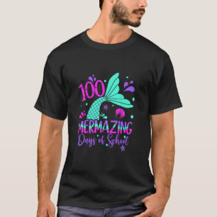 Camiseta 100 Dias Mermaids 100º Dia de Coração Escolar