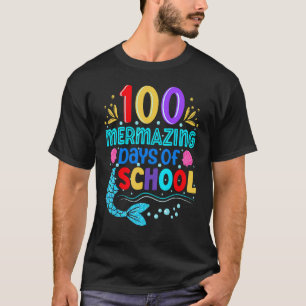 Camiseta 100 Dias Mermazing Da Escola Caudas De Sereia Meni