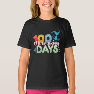 Camiseta 100 Dias Mermoráveis 100º Dia de Escola Sereia
