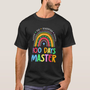 Camiseta 100 Dias Mestre Arco-Íris 100º Dia de Adultos Esco