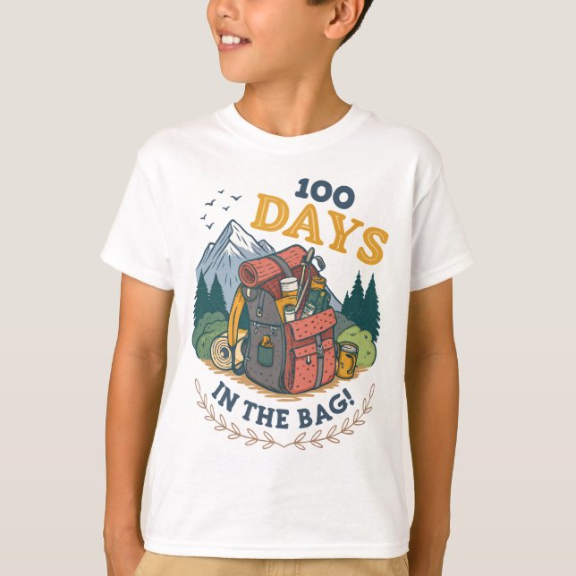 Camiseta 100 Dias na Mochila! (Frente)