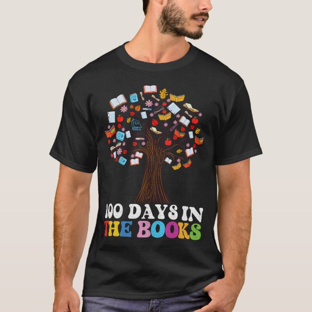 Camiseta 100 Dias Nos Livros Que Lem Professores 100.º Dia  (Frente)