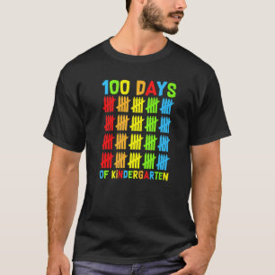 Camiseta 100 Dias Professor Jardim de Infância Crianças Fel