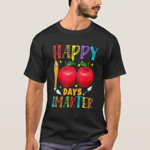 Camiseta 100 Dias Professores Crianças Menino Feliz 100º Di