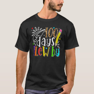 Camiseta 100 Dias Se Passaram Professor Aluno Feliz 100º Di