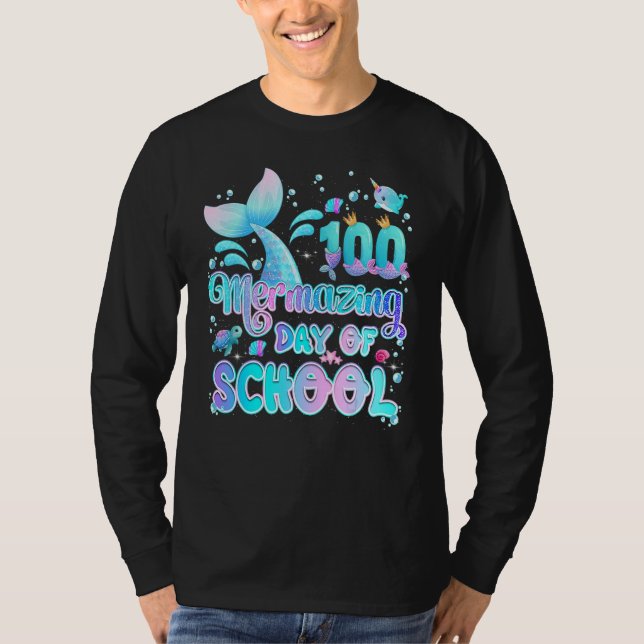 Camiseta 100 Dias Úteis De Sereia Da Escola Feliz 10 (Frente)