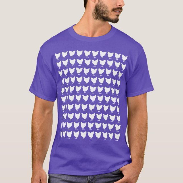 Camiseta 100 Galinhas - Brancas (Frente)