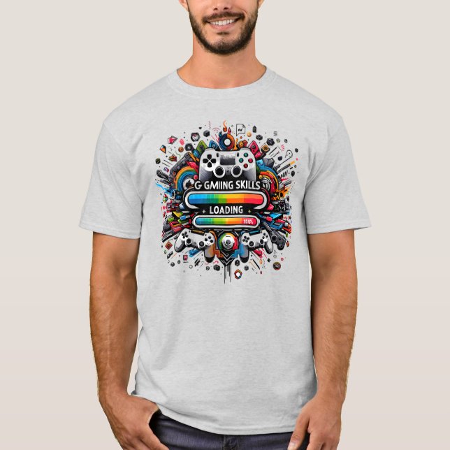 Camiseta 100% Gaming Skills Complete Rainbow Explosion (Frente)