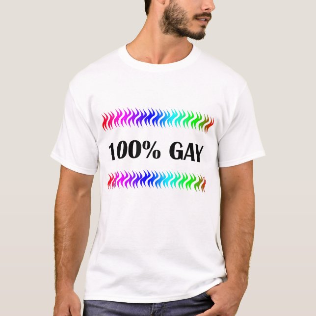 Camiseta 100% Gay (Frente)