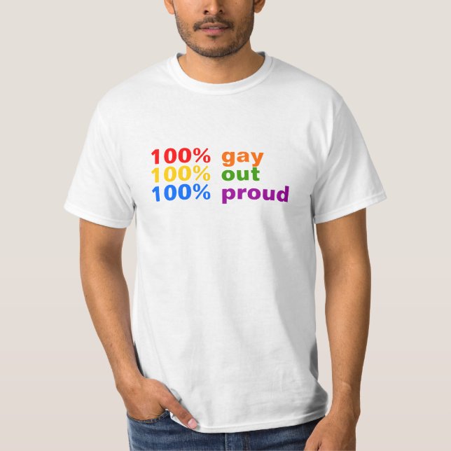 Camiseta 100% Gay (Frente)