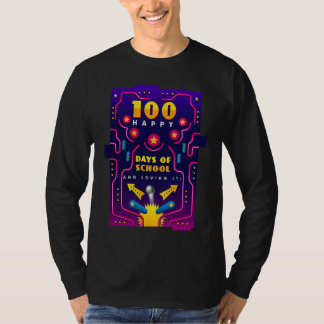 Camiseta 100 Happy Days of School & Loving It Pinball