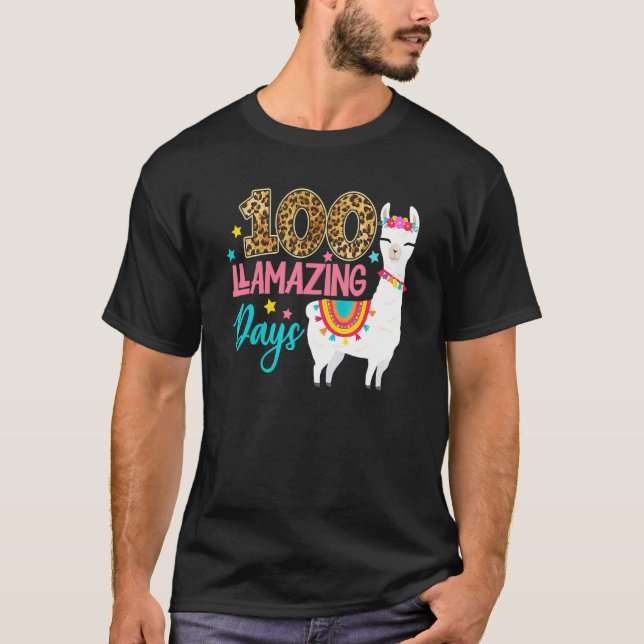 Camiseta 100 Llamazing Days Llama 100th Day Of School Teach (Frente)