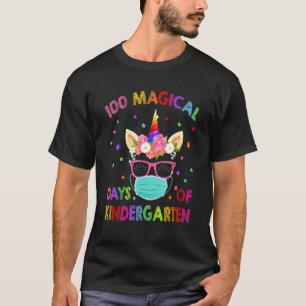 Camiseta 100 Magical Days Of Kindergarten School Unicorn Ma
