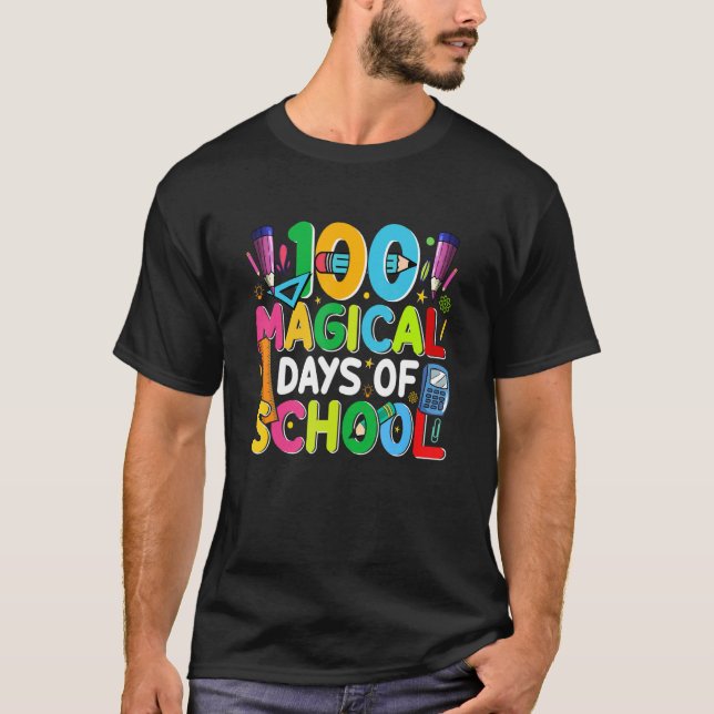 Camiseta 100 Magical Days Of School   Student Teacher (Frente)