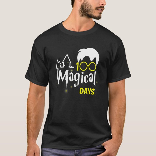 Camiseta 100 Mágicos 100 Dias De Ensino (Frente)
