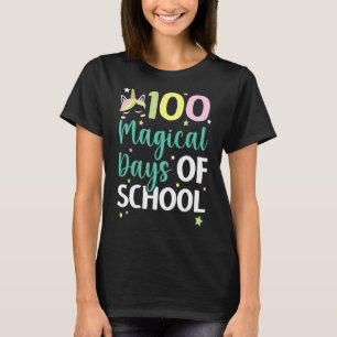 Camiseta 100 Mágicos Dias De Unicórnio Escolar 100 Dias De