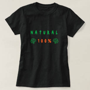 Camiseta 100% natural - Escolha suas cores / texto favorito