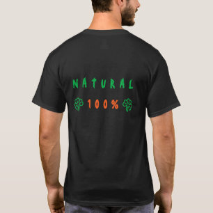 Camiseta 100% natural - Escolha suas cores / texto favorito