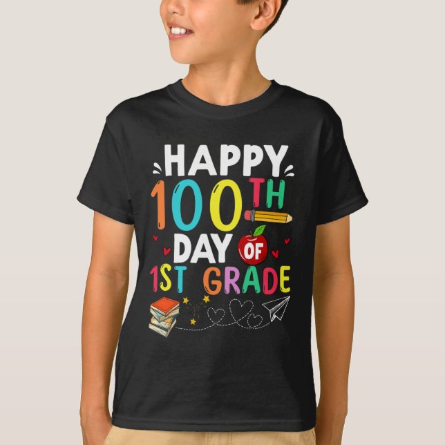 Camiseta 100.O Dia De 100 Dias De Professora Da Classe 100  (Frente)
