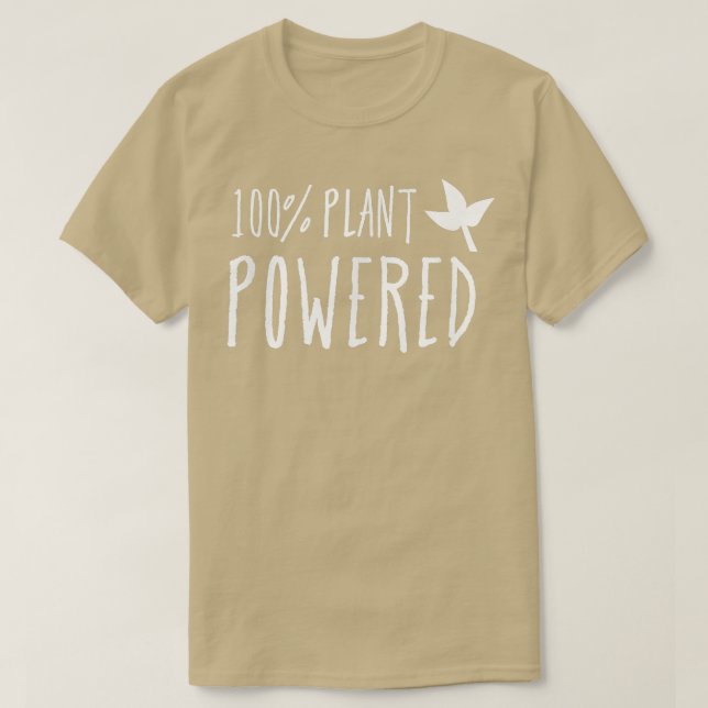 Camiseta 100 Planta Acionada, Vegan Vegetarian Tee (Frente do Design)