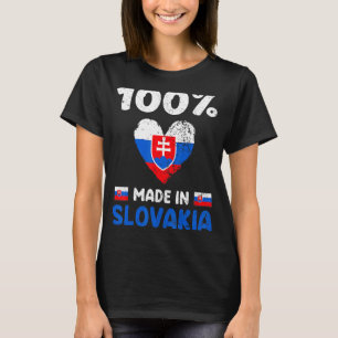 Camiseta 100 Por Cento Feitos Na Eslováquia Meninos Girls K