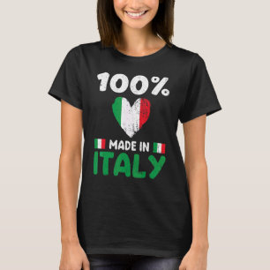 Camiseta 100 Porcento Feito Na Itália Meninos Meninas Crian