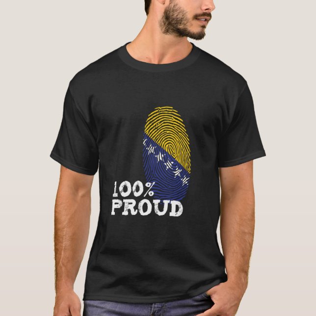 Camiseta 100 Proud Bosnia Herzegovina flag for Proud Bosnia (Frente)