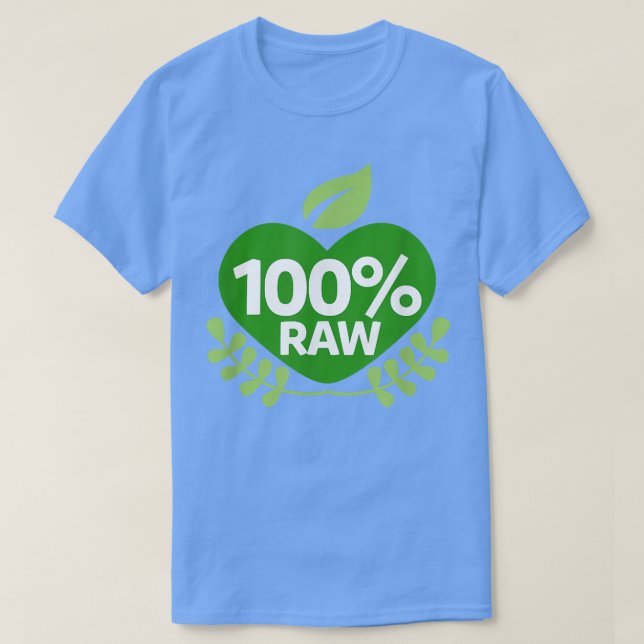Camiseta 100 Raw Organic Plant Based Diet Vegetarians  (Frente do Design)